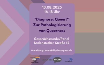 Paneltalk: „Diagnose: Queer?“ Zur Pathologisierung von Queerness